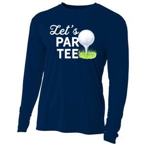 Golf Ball With Pin Funny Golf Club Lets Par Gift Cooling Performance Long Sleeve Crew