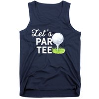 Golf Ball With Pin Funny Golf Club Lets Par Gift Tank Top