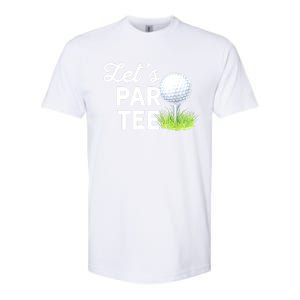 Golf Ball With Pin Funny Golf Club Lets Par Gift Softstyle CVC T-Shirt