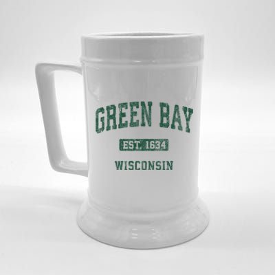 Green Bay Wisconsin Wi Vintage Athletic Sports Design Beer Stein