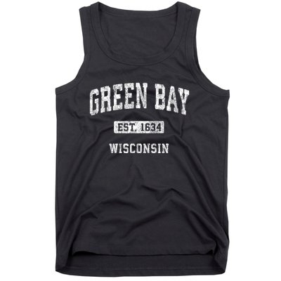 Green Bay Wisconsin Wi Vintage Athletic Sports Design Tank Top