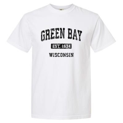 Green Bay Wisconsin Wi Vintage Athletic Sports Design Garment-Dyed Heavyweight T-Shirt