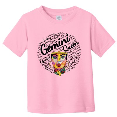 Gemini Black Women Born In May June Gemini Queen Toddler T-Shirt