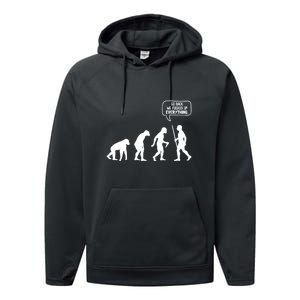 Go Back We Fucked Up Everything Performance Fleece Hoodie