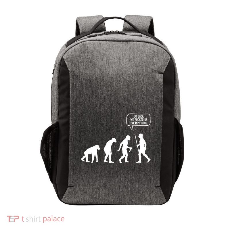 Go Back We Fucked Up Everything Vector Backpack