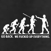 Go Back We Fucked Up Evolution 11oz C Handle Ceramic Mug