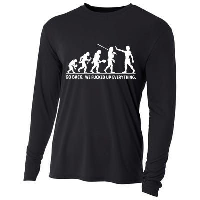 Go Back We Fucked Up Evolution Cooling Performance Long Sleeve Crew