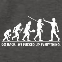 Go Back We Fucked Up Evolution Vector Backpack