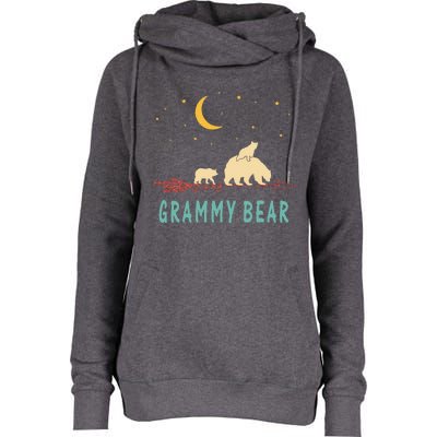 Grammy Bear With 2 Cubs Twice Blessed Grammy Bear Womens Funnel Neck Pullover Hood