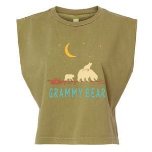 Grammy Bear With 2 Cubs Twice Blessed Grammy Bear Garment-Dyed Women's Muscle Tee