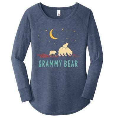 Grammy Bear With 2 Cubs Twice Blessed Grammy Bear Women's Perfect Tri Tunic Long Sleeve Shirt