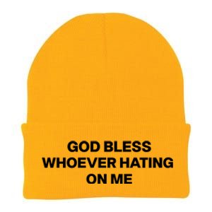 God Bless Whoever Hating On Me Funny Knit Cap Winter Beanie