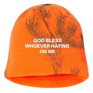 God Bless Whoever Hating On Me Funny Kati - Camo Knit Beanie