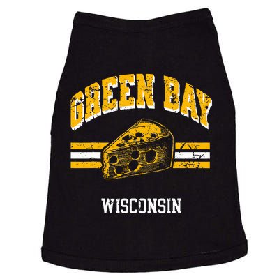 Green Bay Wisconsin Cheesehead Retro Pride Doggie Tank