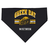 Green Bay Wisconsin Cheesehead Retro Pride USA-Made Doggie Bandana