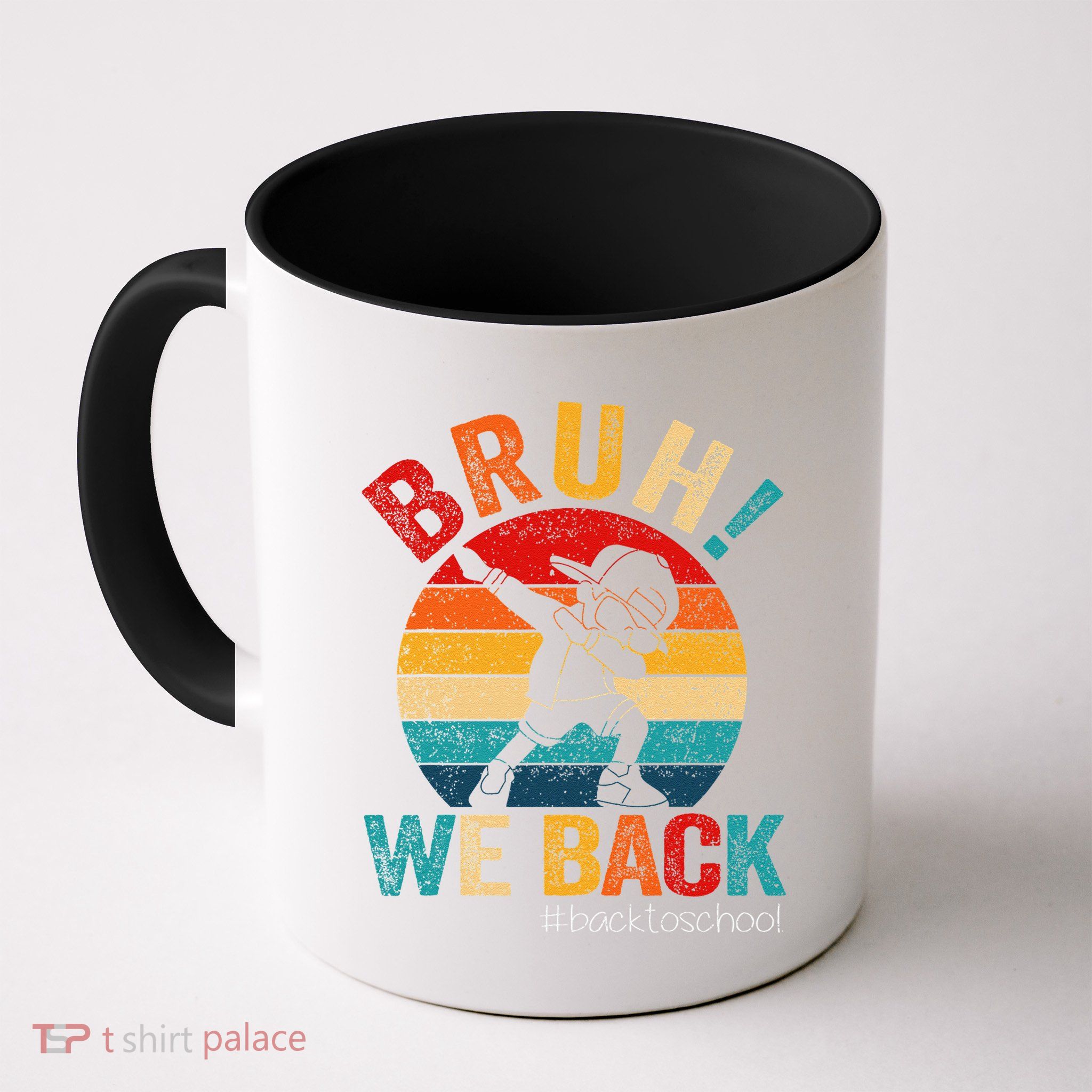 Groovy Bruh We Back Teachers Funny Back To School Mug