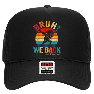 Groovy Bruh We Back Teachers Funny Back To School Trucker Hat