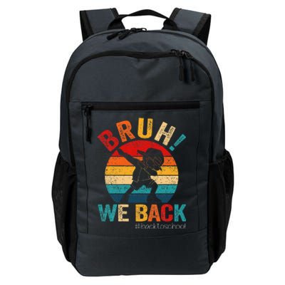 Groovy Bruh We Back Teachers Funny Back To School Daily Commute Backpack