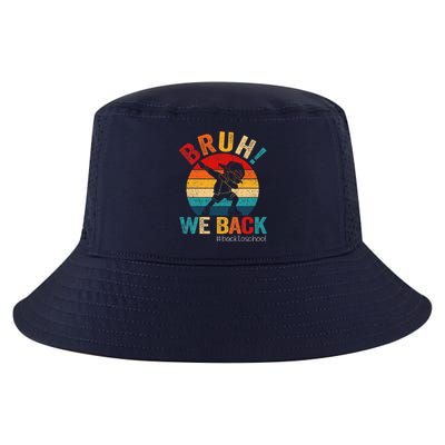 Groovy Bruh We Back Teachers Funny Back To School Cool Comfort Performance Bucket Hat