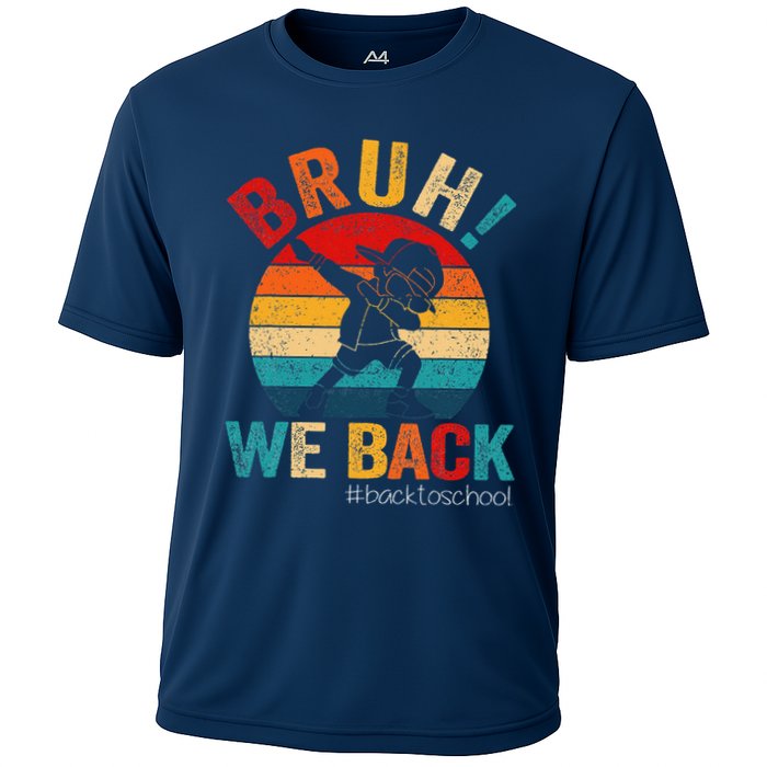 Groovy Bruh We Back Teachers Funny Back To School Cooling Performance Crew T-Shirt