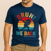 Groovy Bruh We Back Teachers Funny Back To School Cooling Performance Crew T-Shirt