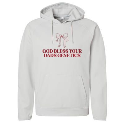 God Bless Your Dads Genetics Apparel Performance Fleece Hoodie