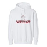 God Bless Your Dads Genetics Apparel Garment-Dyed Fleece Hoodie