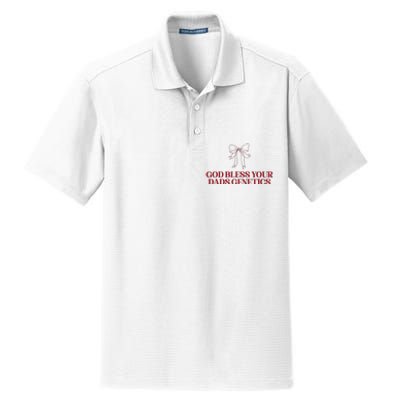 God Bless Your Dads Genetics Apparel Dry Zone Grid Polo