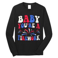 Groovy Baby YouRe A Firework 4th Of July American Flag Long Sleeve Shirt