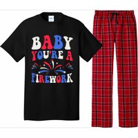 Groovy Baby YouRe A Firework 4th Of July American Flag Pajama Set