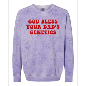 God Bless Your DadS Genetics Colorblast Crewneck Sweatshirt