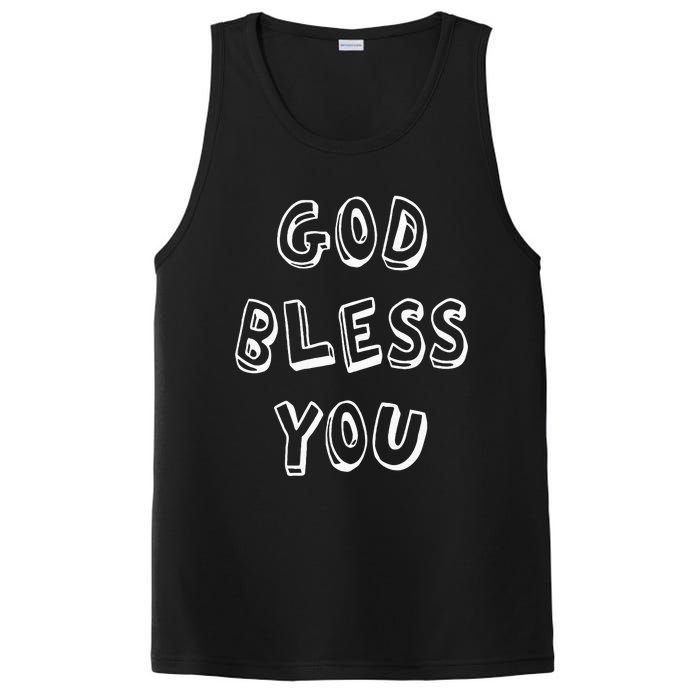 God Bless You Good Positive Vibe Design PosiCharge Competitor Tank