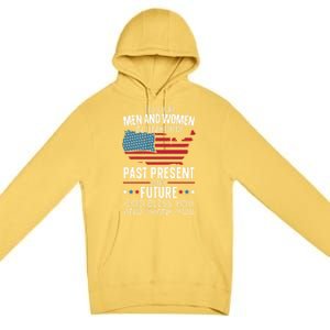 God Bless You And Thank You Usa Flag American Veterans Day Gift Premium Pullover Hoodie