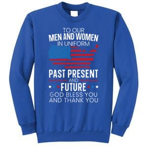 God Bless You And Thank You Usa Flag American Veterans Day Gift Sweatshirt