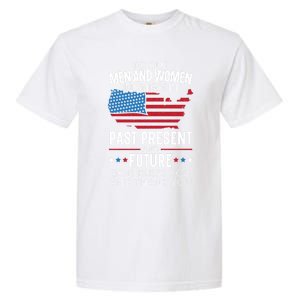 God Bless You And Thank You Usa Flag American Veterans Day Gift Garment-Dyed Heavyweight T-Shirt