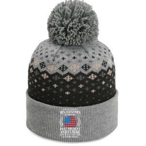 God Bless You And Thank You Usa Flag American Veterans Day Great Gift The Baniff Cuffed Pom Beanie