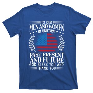 God Bless You And Thank You Usa Flag American Veterans Day Great Gift T-Shirt