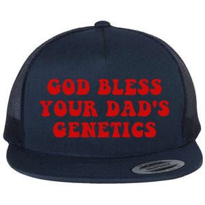 God Bless Your DadS Genetics Flat Bill Trucker Hat