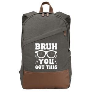 Groovy Bruh You Got This Testing Day Cotton Canvas Backpack