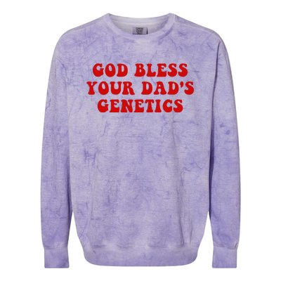 God Bless Your DadS Genetics Colorblast Crewneck Sweatshirt