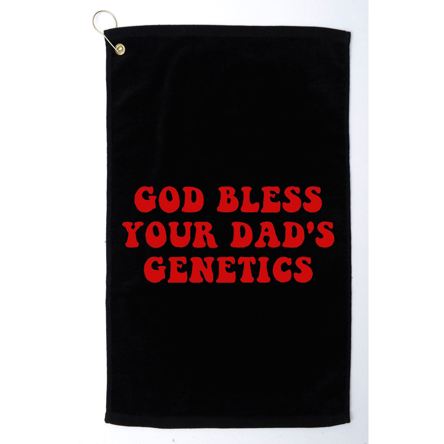 God Bless Your DadS Genetics Golf Towel