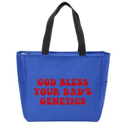 God Bless Your DadS Genetics Zip Tote Bag