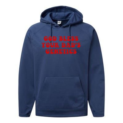 God Bless Your DadS Genetics Performance Fleece Hoodie