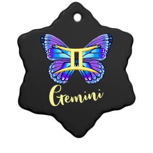 Gemini Butterfly Zodiac Sign of Butterfly Wings for Wo Ceramic Star Ornament