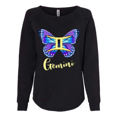 Gemini Butterfly Zodiac Sign of Butterfly Wings for Wo Womens California Wash Sweatshirt