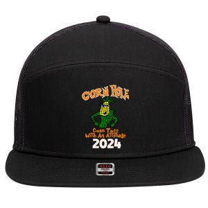 Geis Cornhole 2024 Awesome Cornhole Tournament T’S 2024 7 Panel Mesh Trucker Snapback Hat