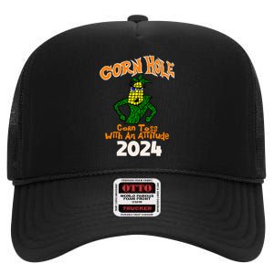 Geis Cornhole 2024 Awesome Cornhole Tournament T’S 2024 High Crown Mesh Back Trucker Hat