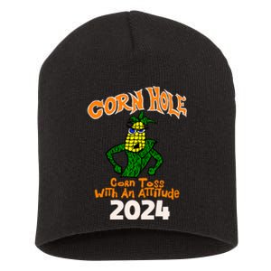 Geis Cornhole 2024 Awesome Cornhole Tournament T’S 2024 Short Acrylic Beanie