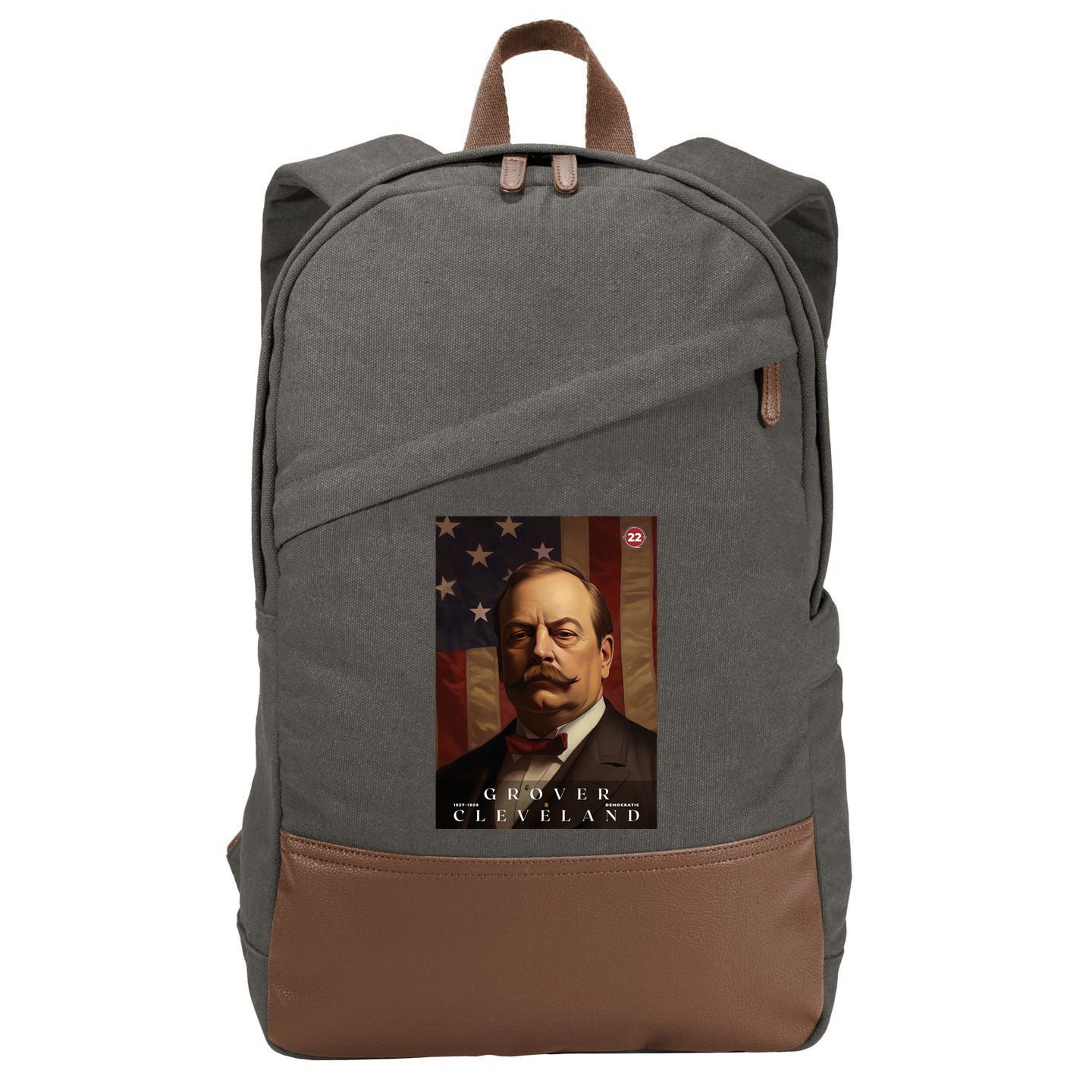 Grover Cleveland 22nd President Of The United States Portrait Cotton Canvas Backpack