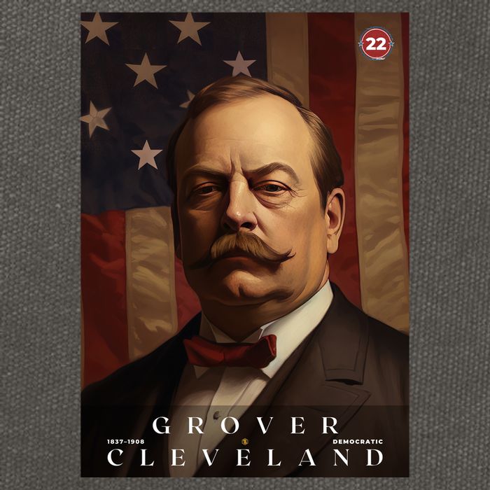 Grover Cleveland 22nd President Of The United States Portrait Cotton Canvas Backpack